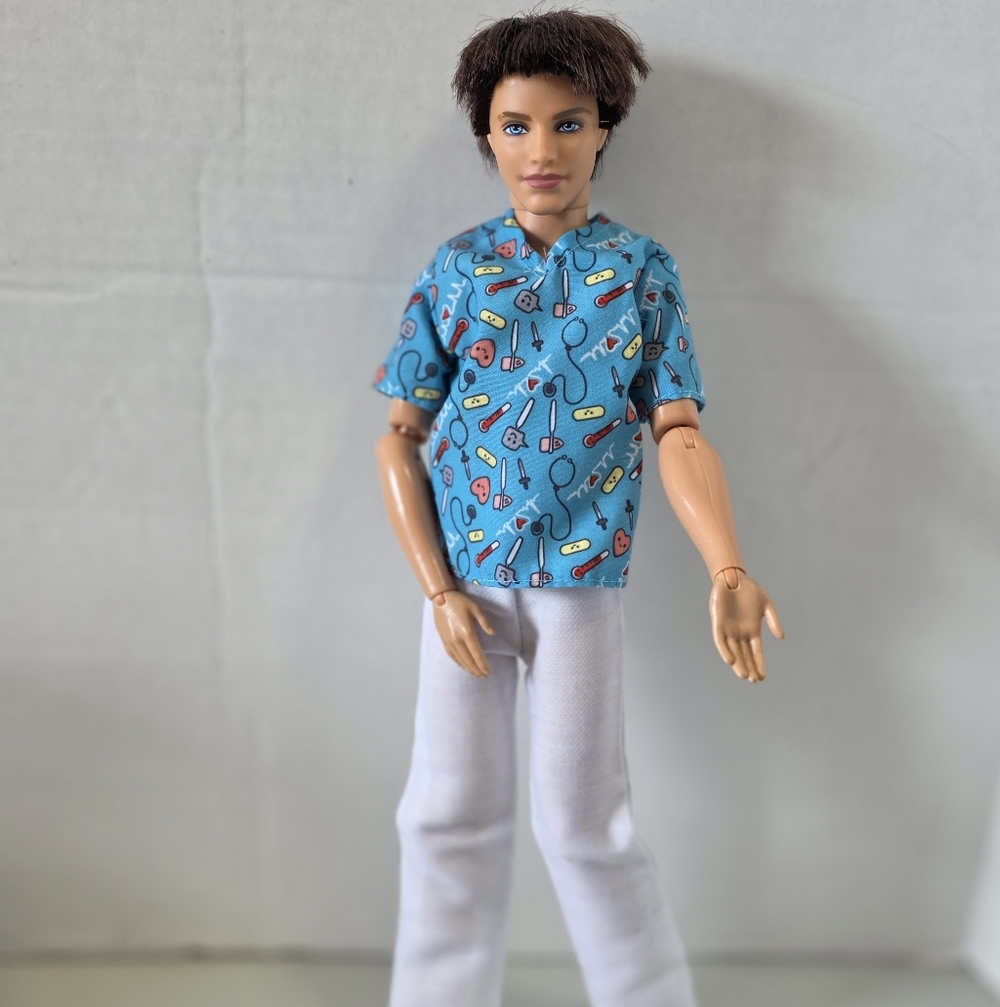 Mattel Fashionista Ken Ryan Doll Brunette Rooted Hair Fully Articulated